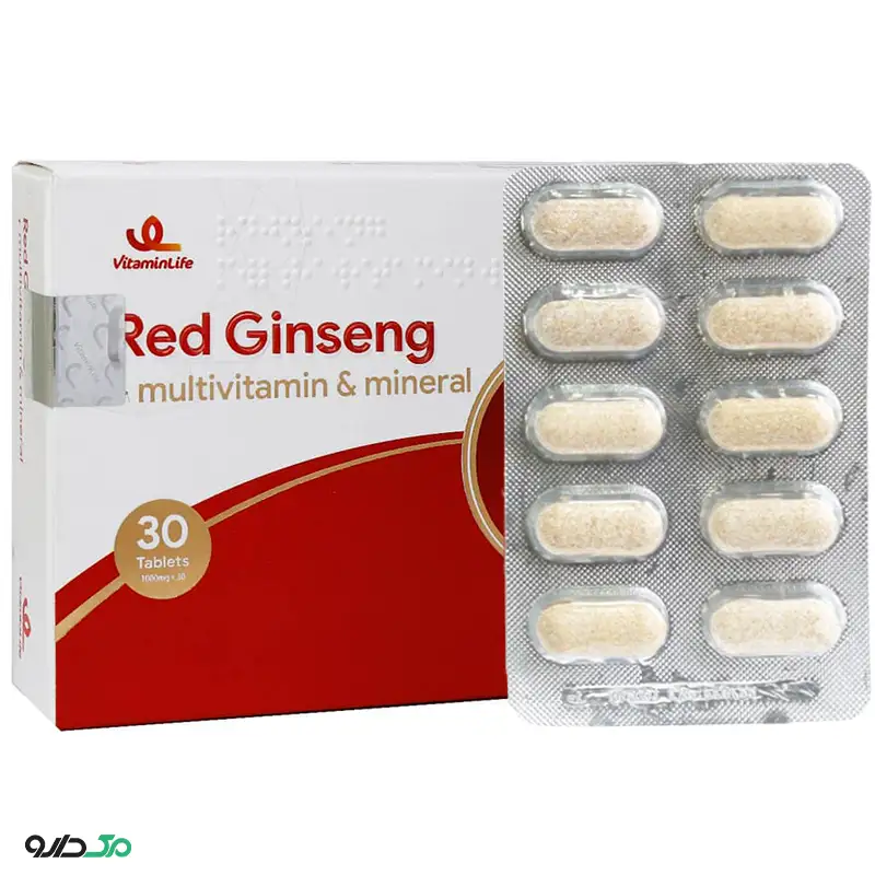 رد جینسینگ و مولتی ویتامین و مینرال ویتامین لایف